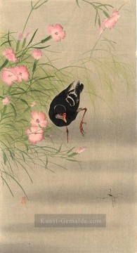  ohara - Galinule Vogel und Wasserstreifer Ohara Koson Japanisch